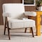 Baxton Studio Georgina Japandi Cream Boucle and Walnut Brown Wood Accent Chair 253-14003-ZORO - alternate 10
