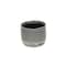 Homeroots Gray Ceramic 19 Ounce Two Toned Round Distressed Pot Planter 487421 - alternate 1