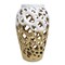 Homeroots 13" Gold And White Pierced Urn Porcelain Table Vase With Sculptural Details 569273 - alternate 8