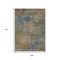 Homeroots 9' X 12' Denim Blue Beige And Copper Abstract Washable Indoor Outdoor Area Rug 630733 - alternate 8
