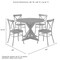 Crosley Hayden 5-Piece Round Dining Table Set W/Camille Chairs KF20010SL-MB - alternate 10