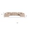 Homeroots Beige Leather Power Reclining U Shaped Eight Piece Corner Sectional With Console 643924 - alternate 5