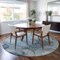 Homeroots 8' Round Teal Round Abstract Washable Non Skid Indoor Outdoor Area Rug 559537 - alternate 9