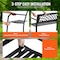 Vevor Outdoor Bench 46 in Metal Garden Bench 480 lbs Park Patio Yard Porch Bench wkl-734 - alternate 4