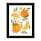 Homeroots Citrus Orange Botanical Black Framed Print Wall Art 529839 - alternate 1