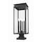 Z-Lite Nova 4 Light Outdoor Pier Mounted Fixture, Black/Clear, 10.5 In W x 29.25 In H 5018PHBS-SQPM-BK - alternate 6