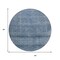 Homeroots 8' Blue And Ivory Round Geometric Washable Indoor Outdoor Area Rug 630491 - alternate 6