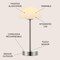 Jonathan Y Xavier 12.5" Modern Minimalist Iron Rechargeable Integrated Portable LED Table Lamp, Nickel/White JYL7109A - alternate 14