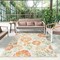 Homeroots 2' X 8' Ivory Green and Orange Floral Stain Resistant Indoor Outdoor Runner Rug 548895 - alternate 9