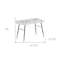 Homeroots 47" White and Black Wood and Metal Parsons Computer Desk 489839 - alternate 9