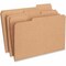 Universal File Folder 9-5/8" x 14-3/4", 1/3-Cut Tab, Brown, 100PK UNV16143 - alternate 2