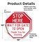 Signmission Stop Here Wait for Gate to Open Tha, 10 inch X 10 inch, Vinyl Decal, 2PK OC-D-2PACK-10-288 - alternate 4