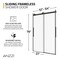 Anzzi Stellar 51 to 54 in. x 76 in. Sliding Frameless Shower Door in Matte Black with Tempered Clear Glass SD-FRLS05903MB - alternate 10