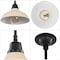 Jonathan Y Jasper 12.25" 1-Light Farmhouse Industrial Indoor/Outdoor Iron LED Pendant, Matte Almond JYL7611J - alternate 10