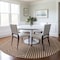 Homeroots 8' Terra Cotta And Ivory Round Geometric Washable Indoor Outdoor Area Rug 612156 - alternate 8