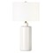 Homeroots 25" White Ceramic Table Lamp With White Drum Shade 524334 - alternate 1