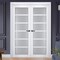 Sartodoors Slab Barn Door Panel Frosted Glass White 42x80 Solid Core Modern Interior VEREGIO7602S-WS-42 - alternate 3