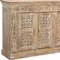 Homeroots 76in Antiqued White Distressed Solid Wood Carved Floral Sideboard with Four Doors 488629 - alternate 5