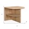 Homeroots 22" Natural Solid Wood Block End Table With Shelf 655329 - alternate 8