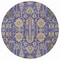 Homeroots 8' Purple Beige And Taupe Round Oriental Washable Indoor Outdoor Area Rug 582124 - alternate 8