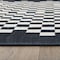 World Rug Gallery Contemporary Checkered Border Washable Non Slip Runner Rug 2 ft x 8 ft Black WR81BLACK2X8 - alternate 8