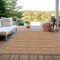 Homeroots 5' X 8' Pewter And Gold Striped Washable Indoor Outdoor Area Rug 610499 - alternate 9