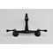 Kingston Brass Two-Handle Wall Mount Bridge Kitchen Faucet, Matte Black KS3250BL - alternate 6
