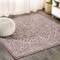 Jonathan Y Malta Bohemian Medallion Textured Weave Red/Taupe 6 ft Square Indoor/Outdoor Area Rug SMB104A-6SQ - alternate 1