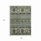 Homeroots 5' X 8' Fern Green Taupe And Ivory Tribal Washable Indoor Outdoor Area Rug 615411 - alternate 9