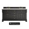 James Martin Vanities Brookfield 72 in. Double Vanity, Black Onyx w/ 3 CM Eternal Jasmine Pearl Silestone Top 547-V72-BKO-FEJP - alternate 1