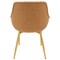 Leisuremod Markley Modern Leather Dining Arm Chair with Gold Metal Legs, Light Brown ECG26BR - alternate 9