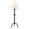 Homeroots 32" Black Metal Table Lamp With Off White Empire Shade 524778 - alternate 1