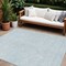 Homeroots 9' X 12' Sky Blue And Ivory Floral Washable Indoor Outdoor Area Rug 594663 - alternate 1