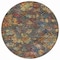 Homeroots 8' Gray Green And Terra Cotta Round Floral Washable Indoor Outdoor Area Rug 604158 - alternate 9