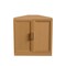 Homeroots Set Of Four Brown Wood Corner Accent Cabinet With Two Doors 712121 - alternate 1