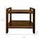 Homeroots 25" X 24" Dark Brown Solid Wood Rectangular Shower Bench With Shelf 383311 - alternate 5