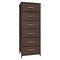 Homeroots 18" Brown Steel and Fabric Six Drawer Chest 484696 - alternate 1
