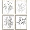 Homeroots Set Of Four Floral Wild Gold Framed Print Wall Art, 4PK 416792 - alternate 1