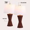 Jonathan Y Laura 27" Coastal Designer Woven Rattan/Metal Wicker Hourglass LED Table Lamp, Dark Brown, 2PK JYL4048B-SET2 - alternate 9