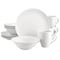 Gibson Home Wintercap 12 Piece Fine Ceramic Dinnerware Set in White 142572.12 - alternate 1