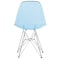 Leisuremod Bristol 5-Piece Modern Dining Set: Round MDF Table & 4 Eiffel Plastic Chairs with Chrome Legs, 5PK BTBL-35BL-CR19TBU4 - alternate 10
