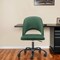 Homeroots Green and Black Steel and Velvet Adjustable Swivel Rolling Conference Office Chair 524008 - alternate 1