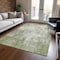Homeroots 3' X 5' Green And Ivory Abstract Washable Indoor Outdoor Area Rug 612322 - alternate 9
