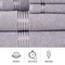 Lavish Home 12PC Towel Set Cotton Bathroom Accessories with 4 Bath Towels, 4 Hand Towels, and 4 Washcloths, Gray 67-0016-S-2 - alternate 6