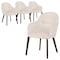 Leisuremod Elias Collection Modern Dining Chair in Beige Velvet, 4PK EDC21BG-4 - alternate 1