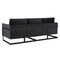 Leisuremod Lincoln 3-Seater Velvet or Leather Sofa with Stainless Steel Base LAB83BL - alternate 9