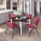 Regency Square Kahlo Breakroom Table W/ 4 M Stack Chairs, 30 in W, 30 in L, Neo Walnut TPL3030NWCM47BY - alternate 7