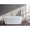 Kingston Brass 71" Acrylic Oval Double Ended Freestanding Tub with Drain, Glossy White VTDE713223T - alternate 5