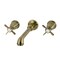 Kingston Brass Two-Handle Wall Mount Tub Faucet, Antique Brass KS7023BEX - alternate 1
