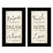Homeroots Set Of Two Faith or Believe 2 Black Framed Print Wall Art, 2PK 406016 - alternate 1